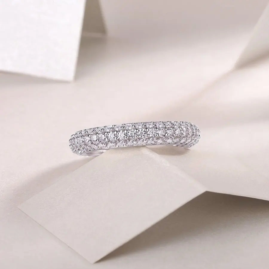 VVS Moissanite Eternity Band – S925 Silver