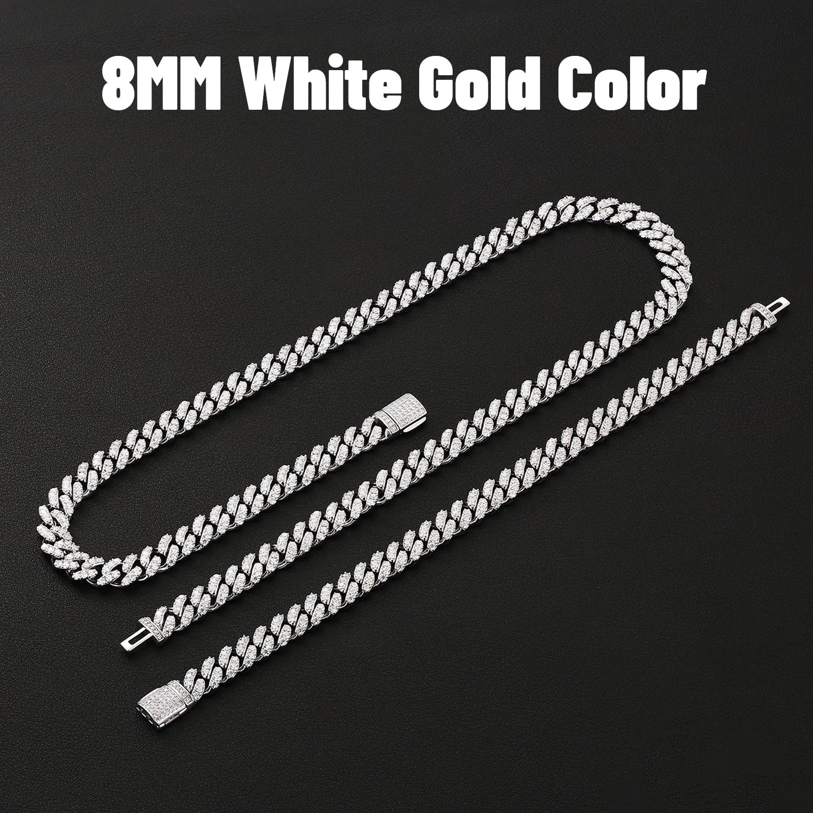 VVS Moissanite Cuban Link Chain – 6–15mm, 925 Silver