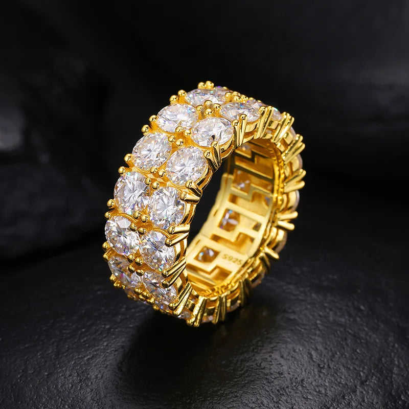 VVS Moissanite Men’s Ring – 925 Silver, Iced Out