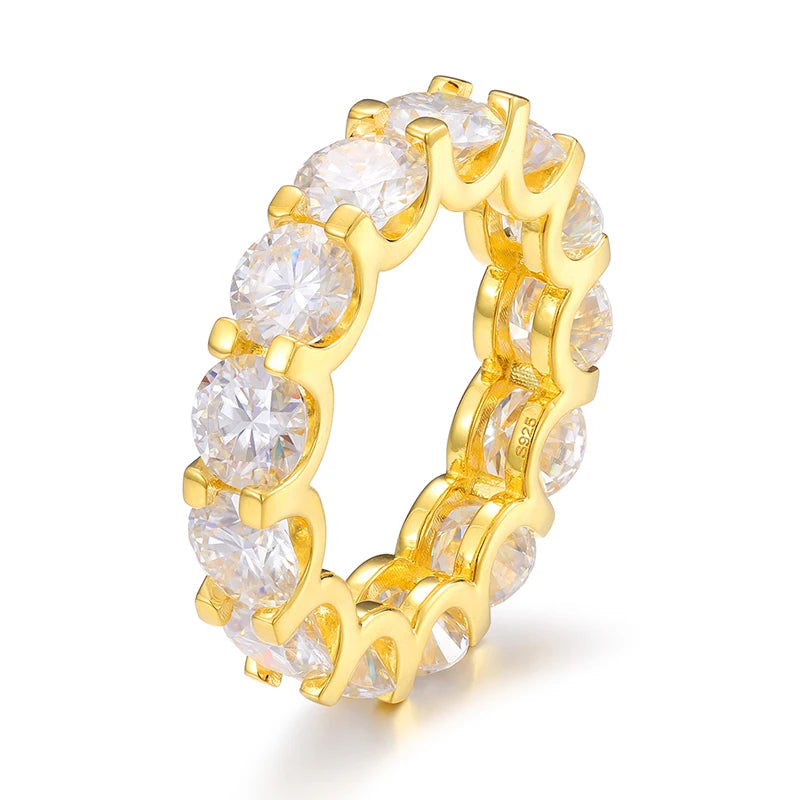 6.5mm VVS Moissanite Wedding Band – S925 Silver