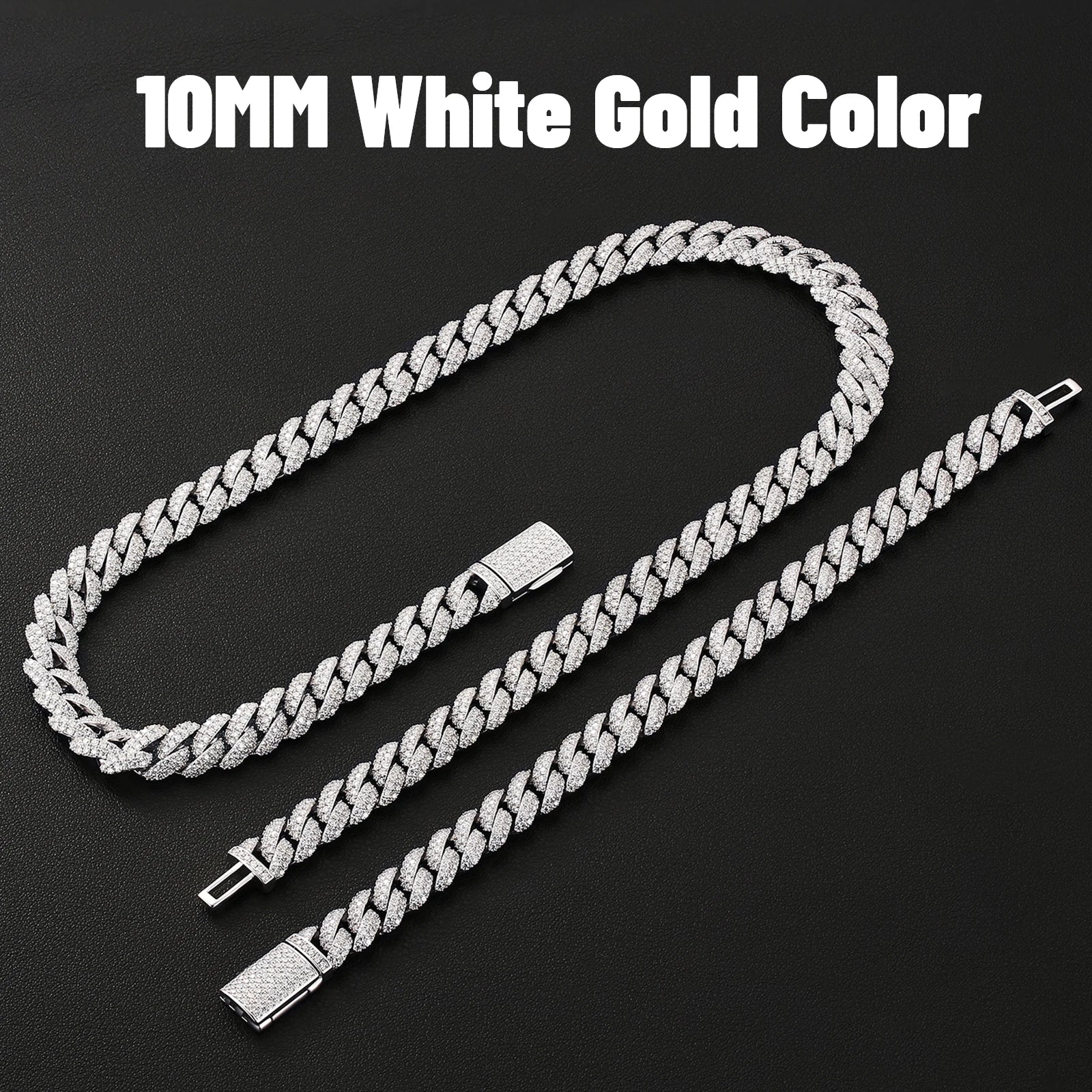 VVS Moissanite Cuban Link Chain – 6–15mm, 925 Silver