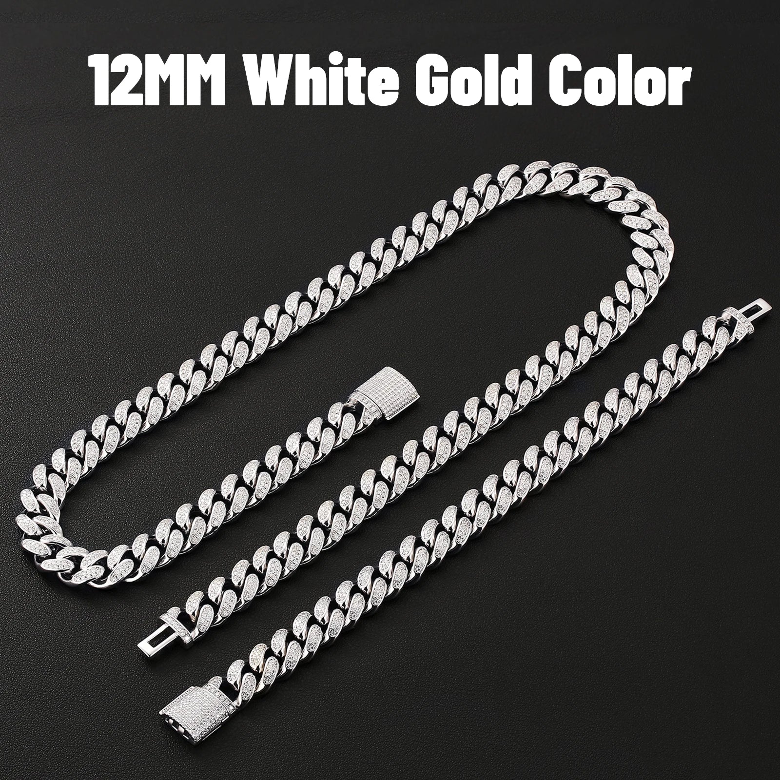 VVS Moissanite Cuban Link Chain – 6–15mm, 925 Silver