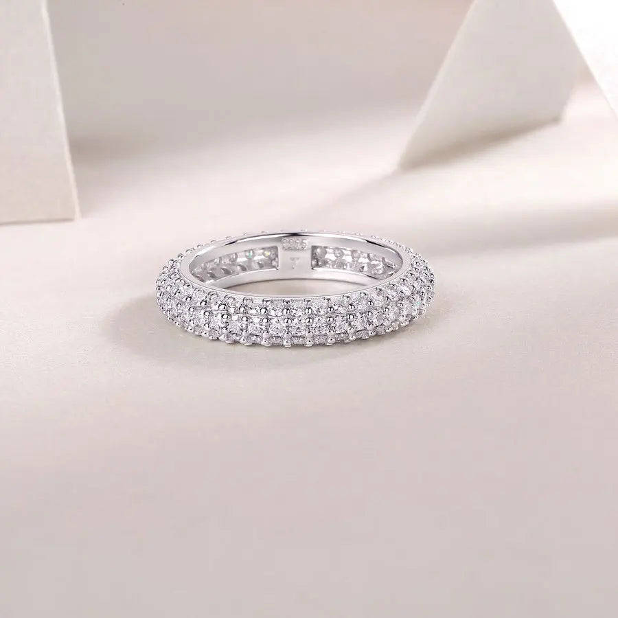 VVS Moissanite Eternity Band – S925 Silver