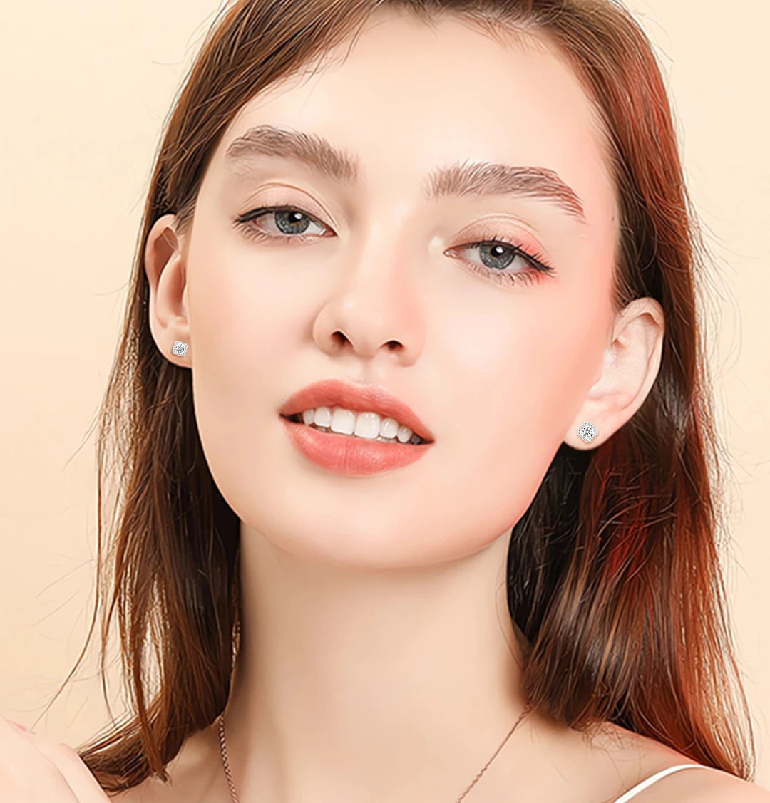 VVS1 Moissanite Square Stud Earrings – 0.5–1ct, 925 Silver