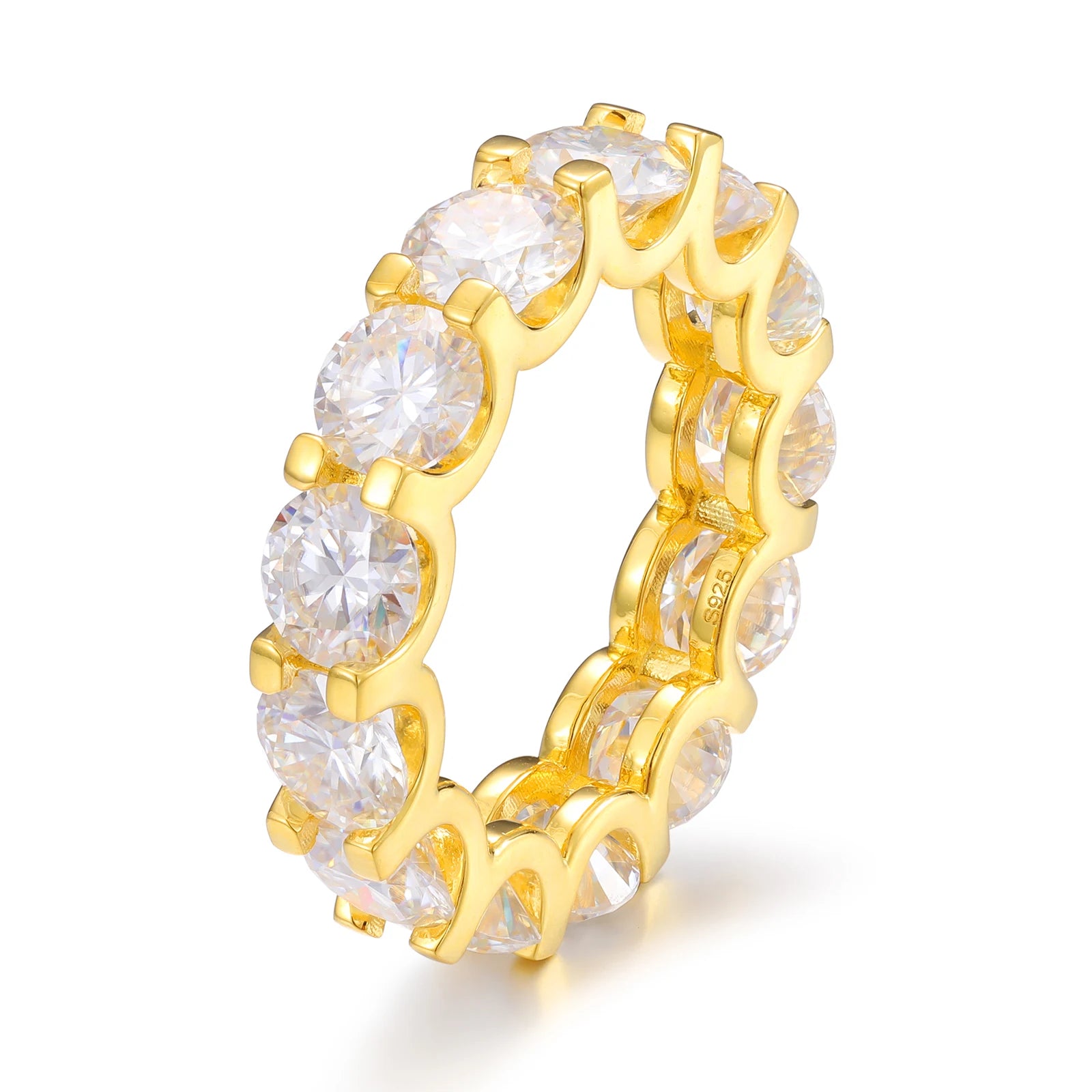 6.5mm VVS Moissanite Wedding Band – S925 Silver