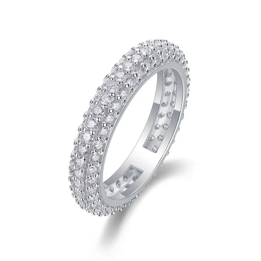 VVS Moissanite Eternity Band – S925 Silver