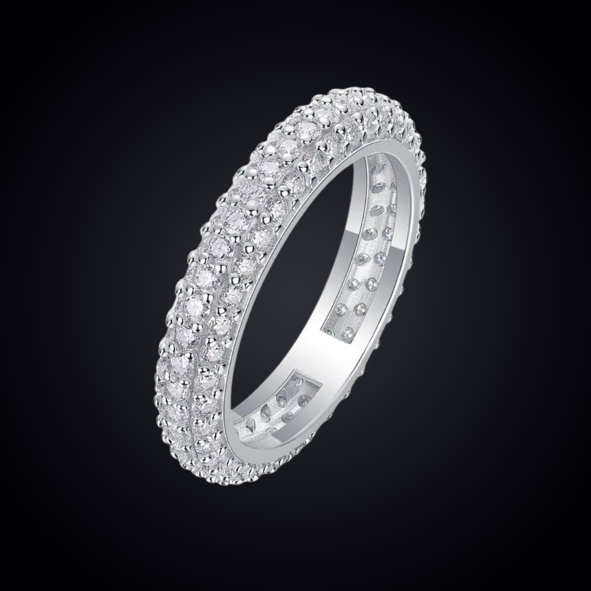 VVS Moissanite Eternity Band – S925 Silver